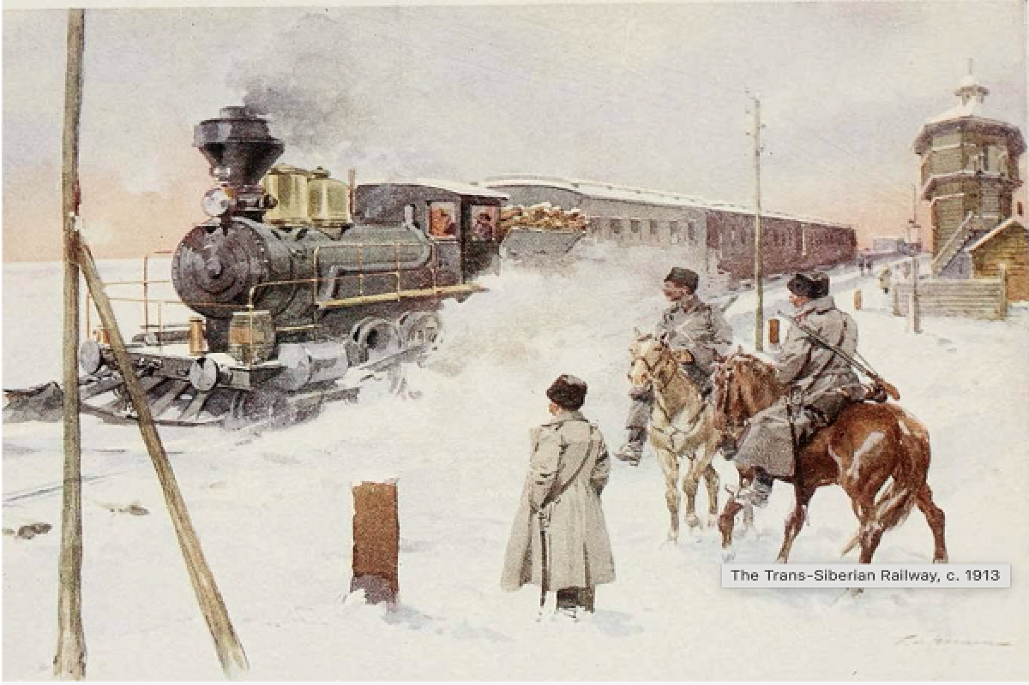 The Trans-Siberian Railway, c. 1913, via Wikicommons