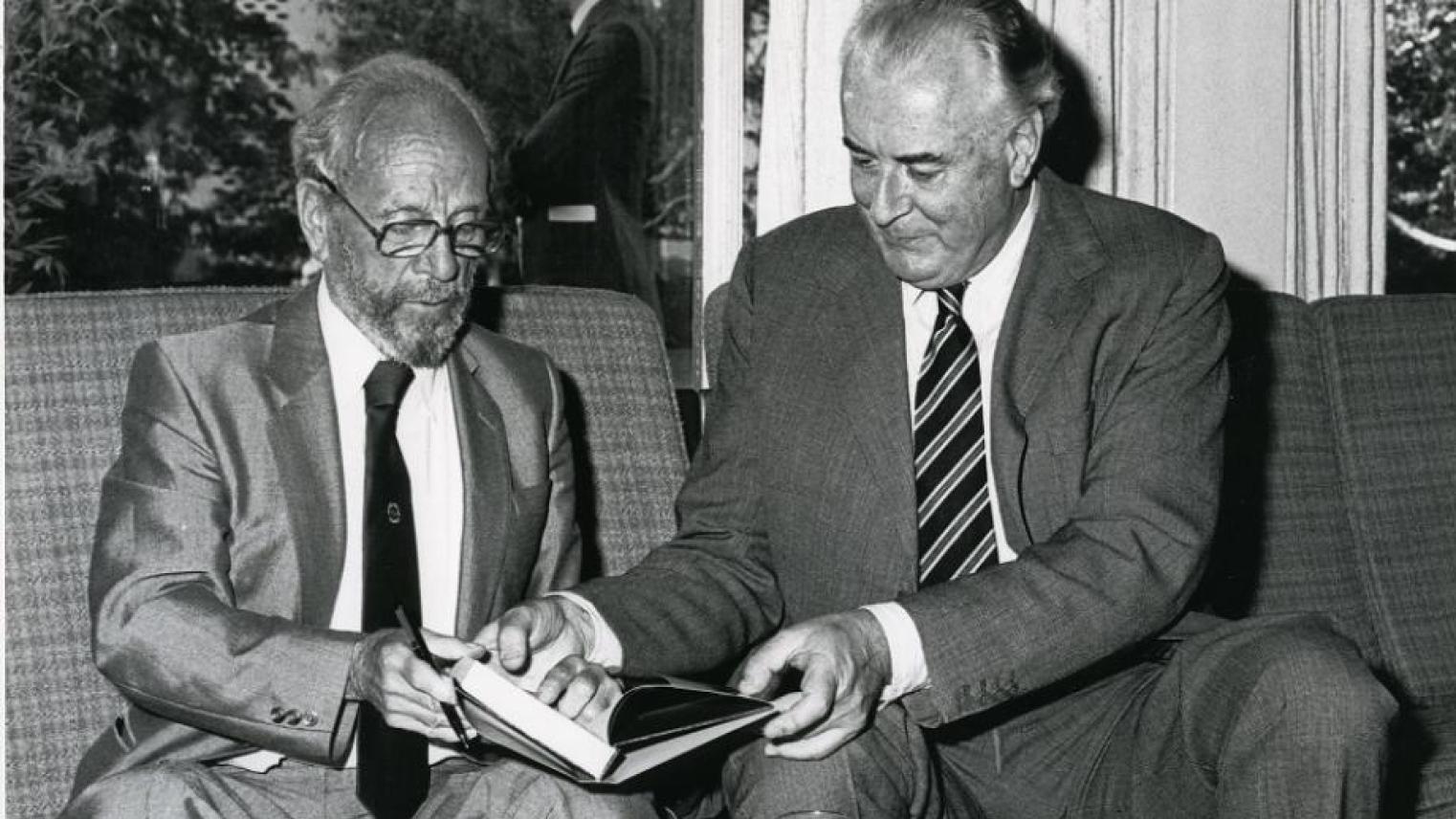 Coombs with Whitlam 1981