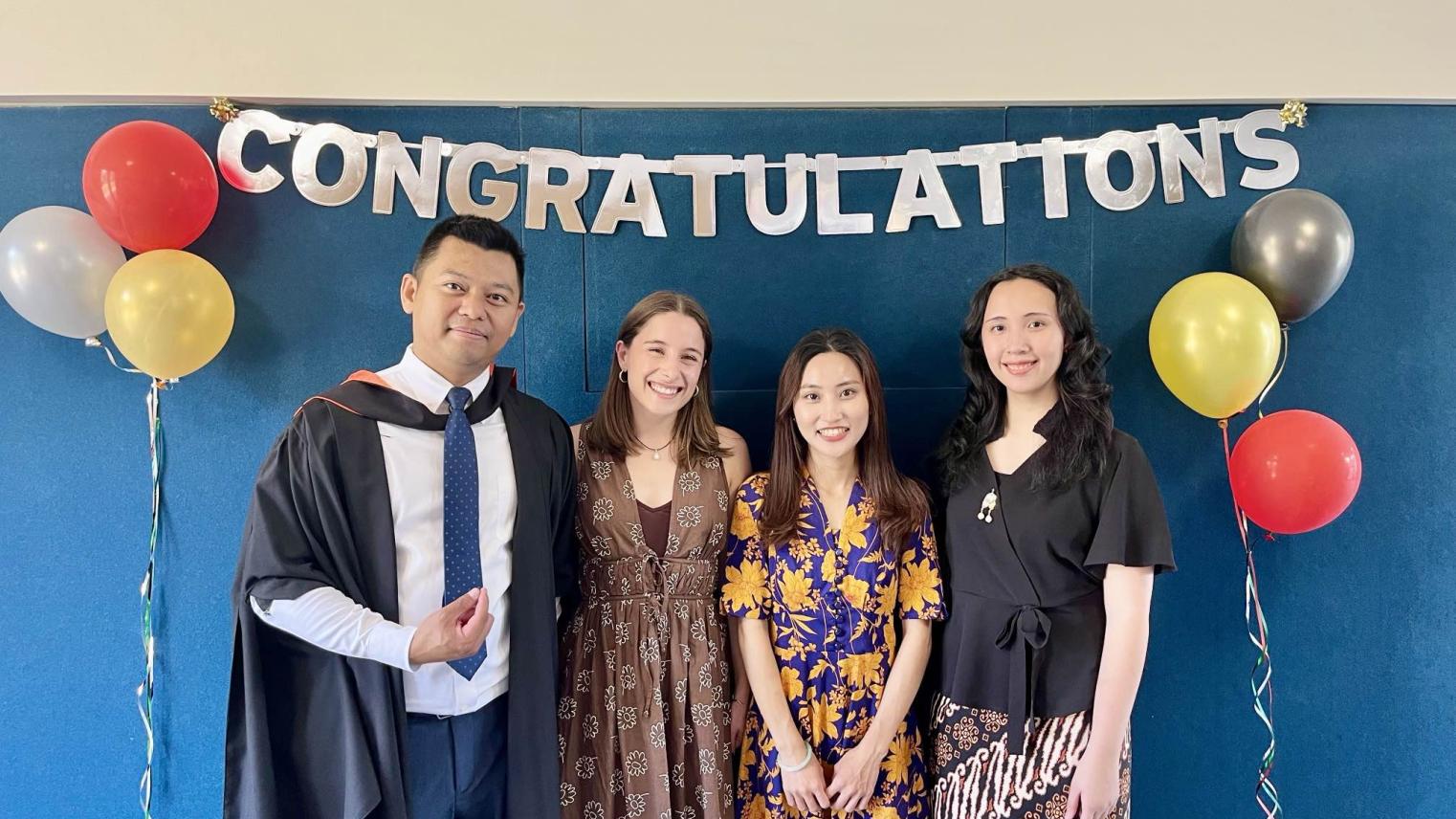 Yahya with fellow graduates